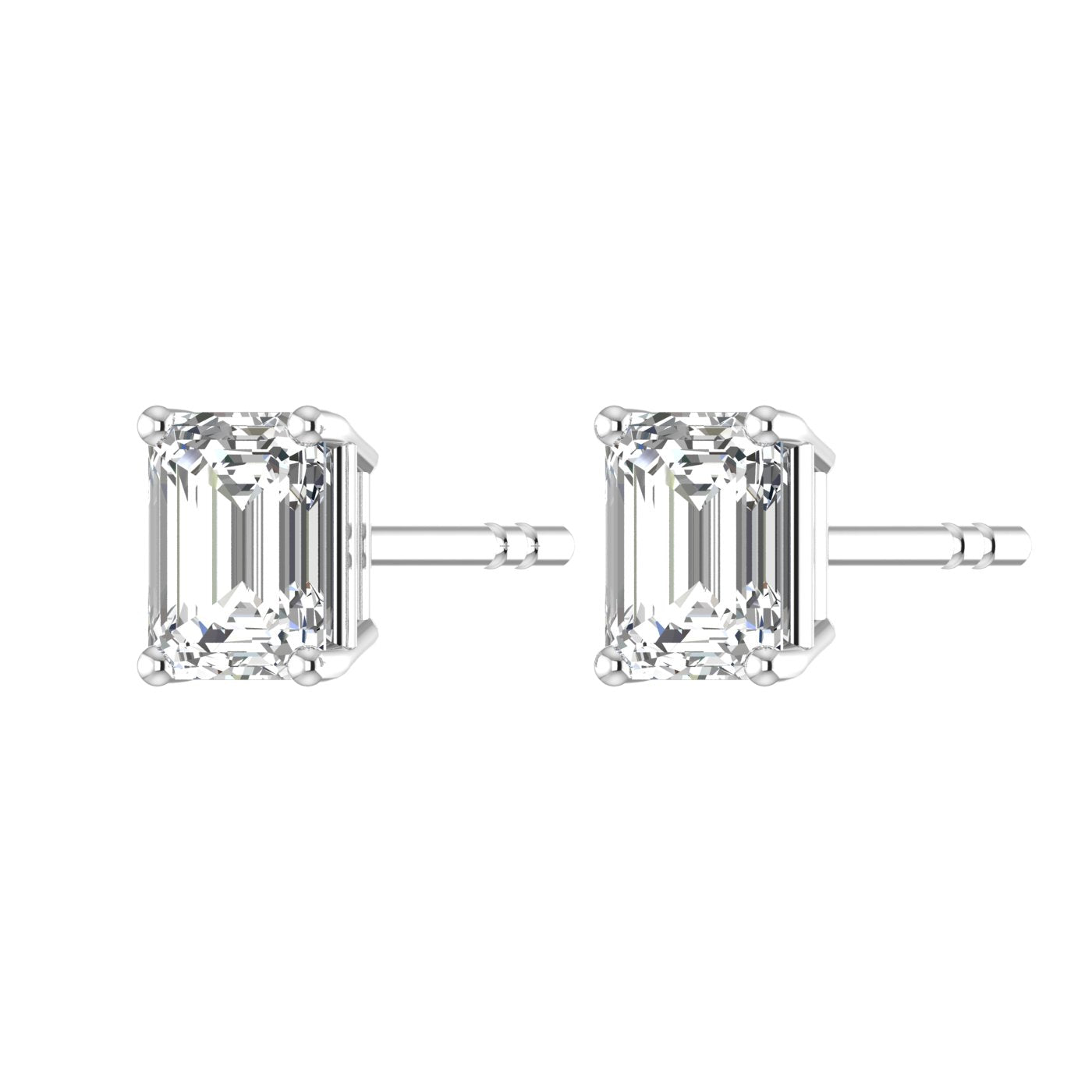 Emerald Solitaire Studs