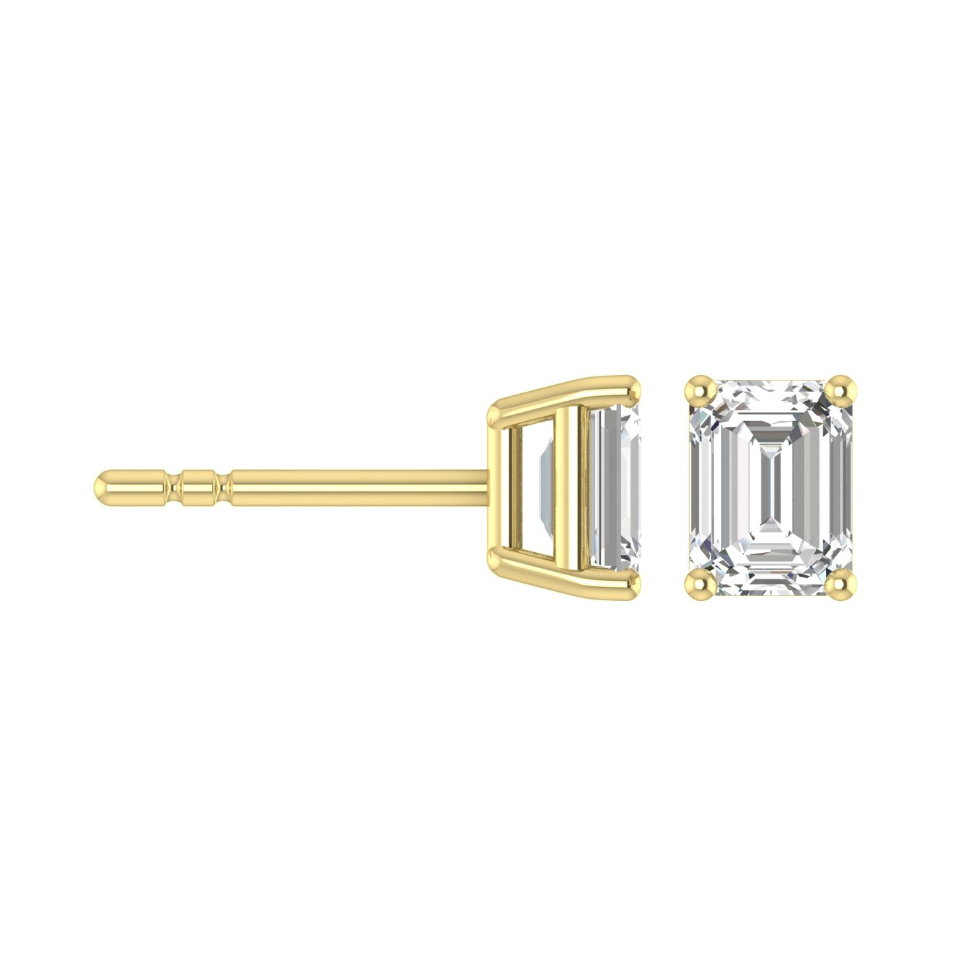 Emerald Solitaire Studs