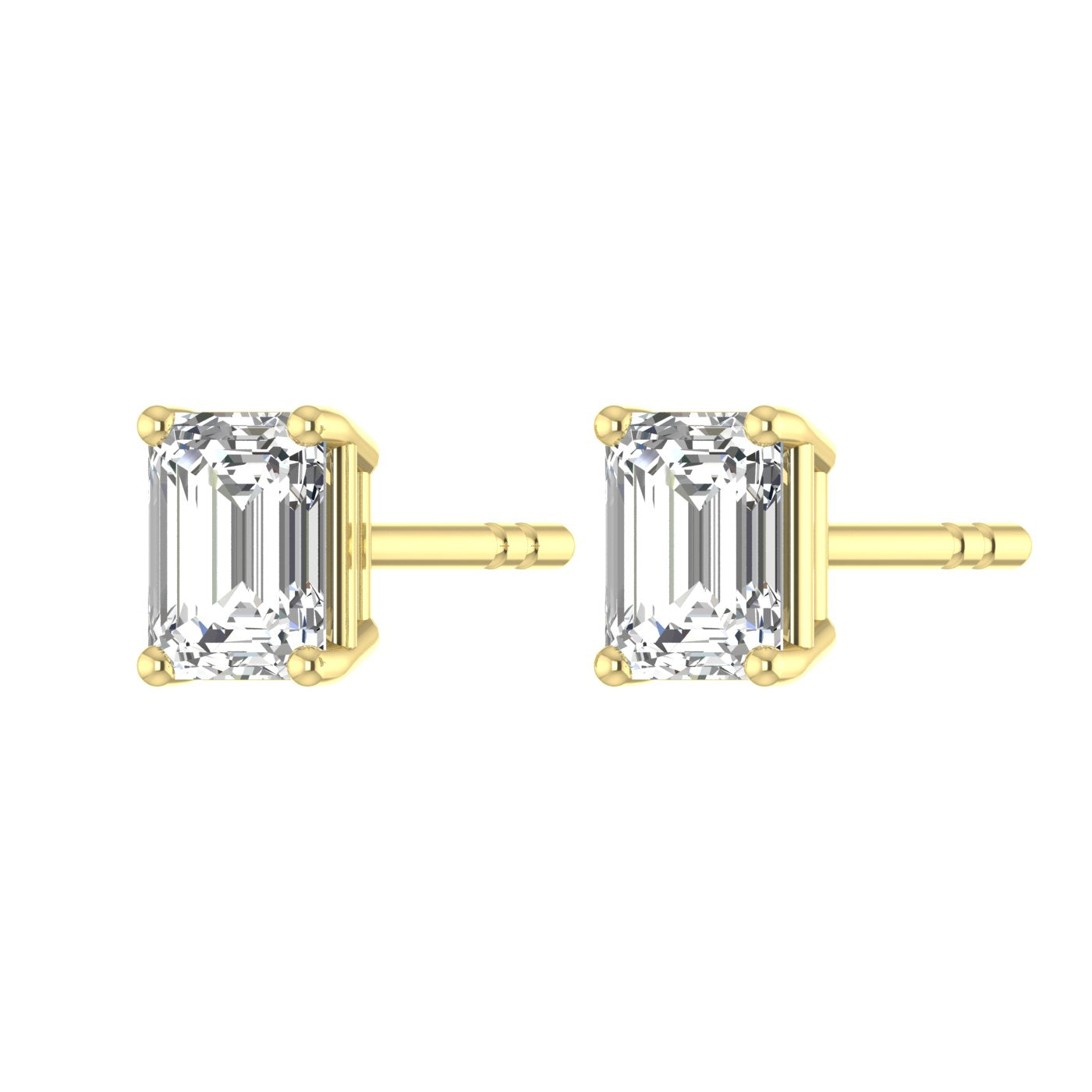 Emerald Solitaire Studs