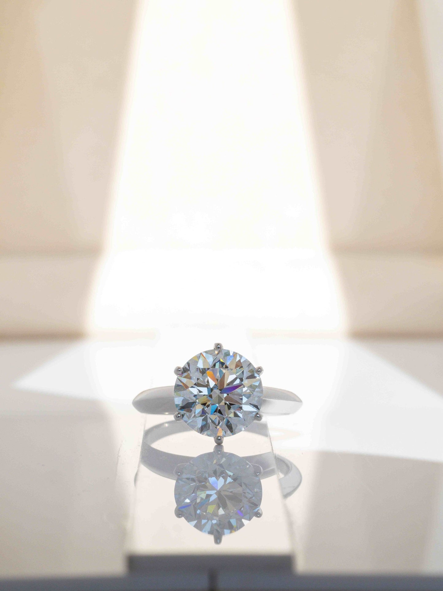 Six Prong Round Brilliant Diamond Engagement Ring