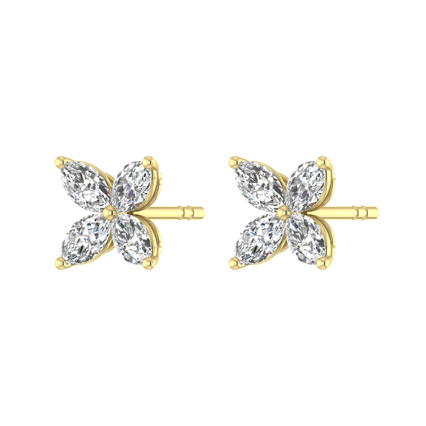 Fleur Marquise Diamond Earrings (TCW: 1.97)