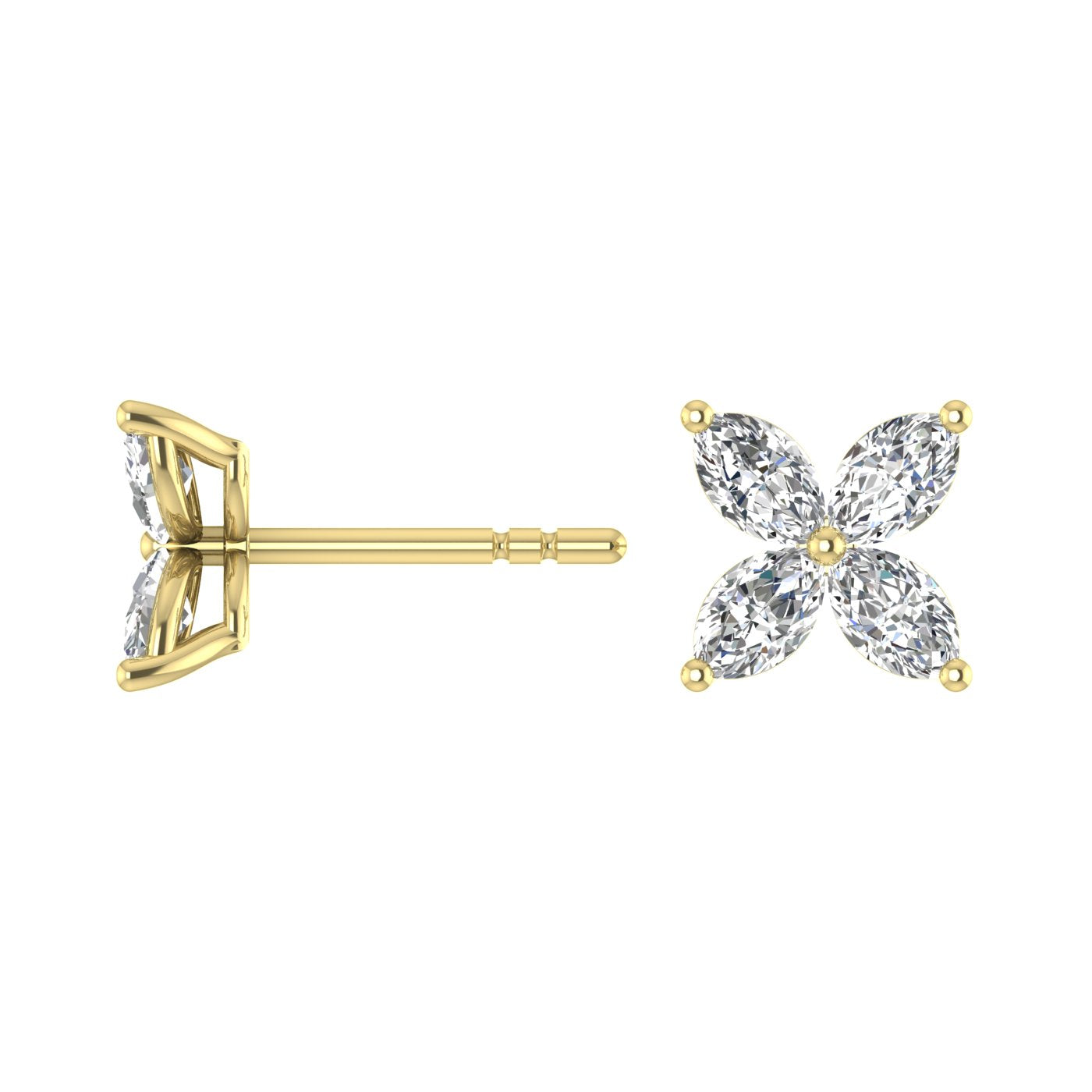 Fleur Marquise Diamond Earrings (TCW: 1.97)