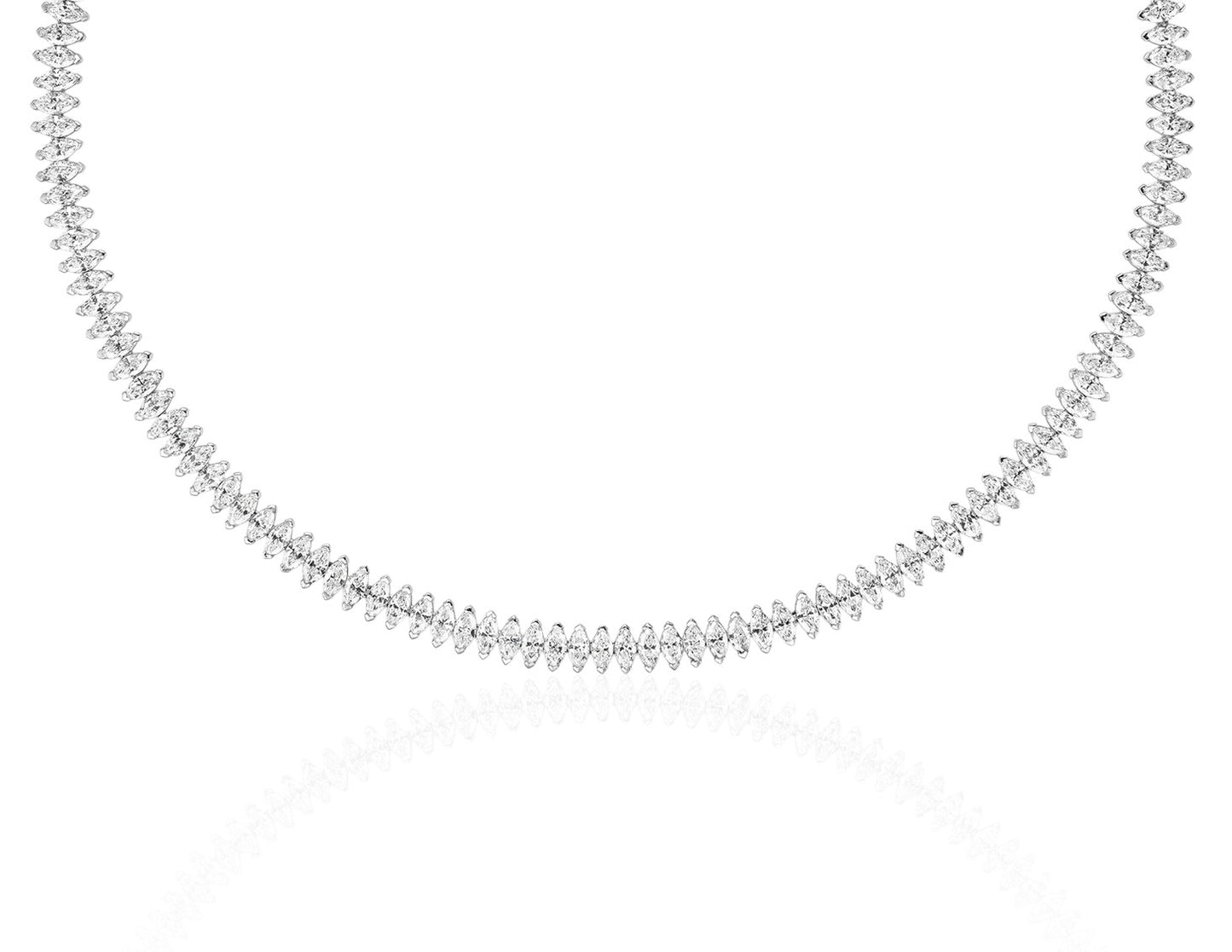 Marquise Diamond Tennis Necklace