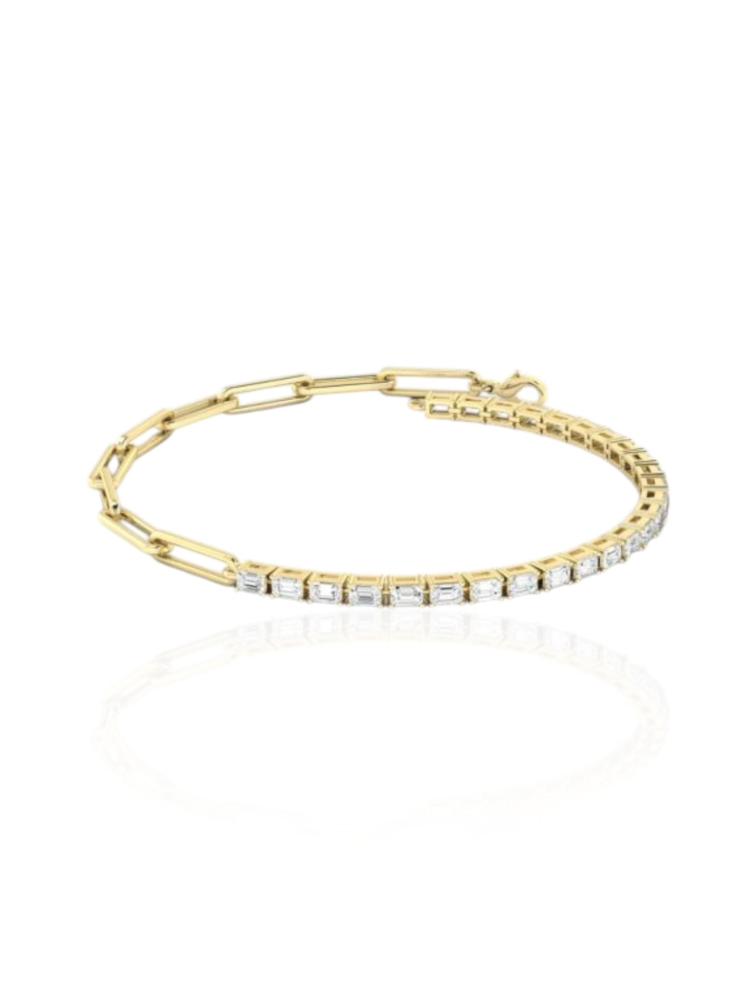 Calliope Paperclip Emerald Bracelet (TCW: 4)