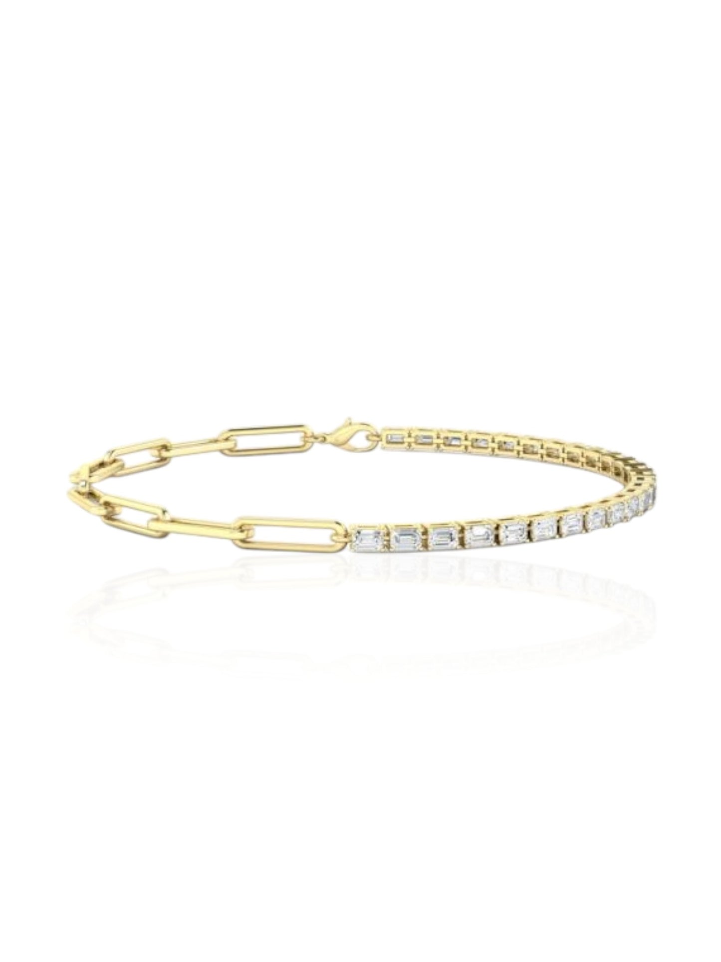 Calliope Paperclip Emerald Bracelet (TCW: 4)