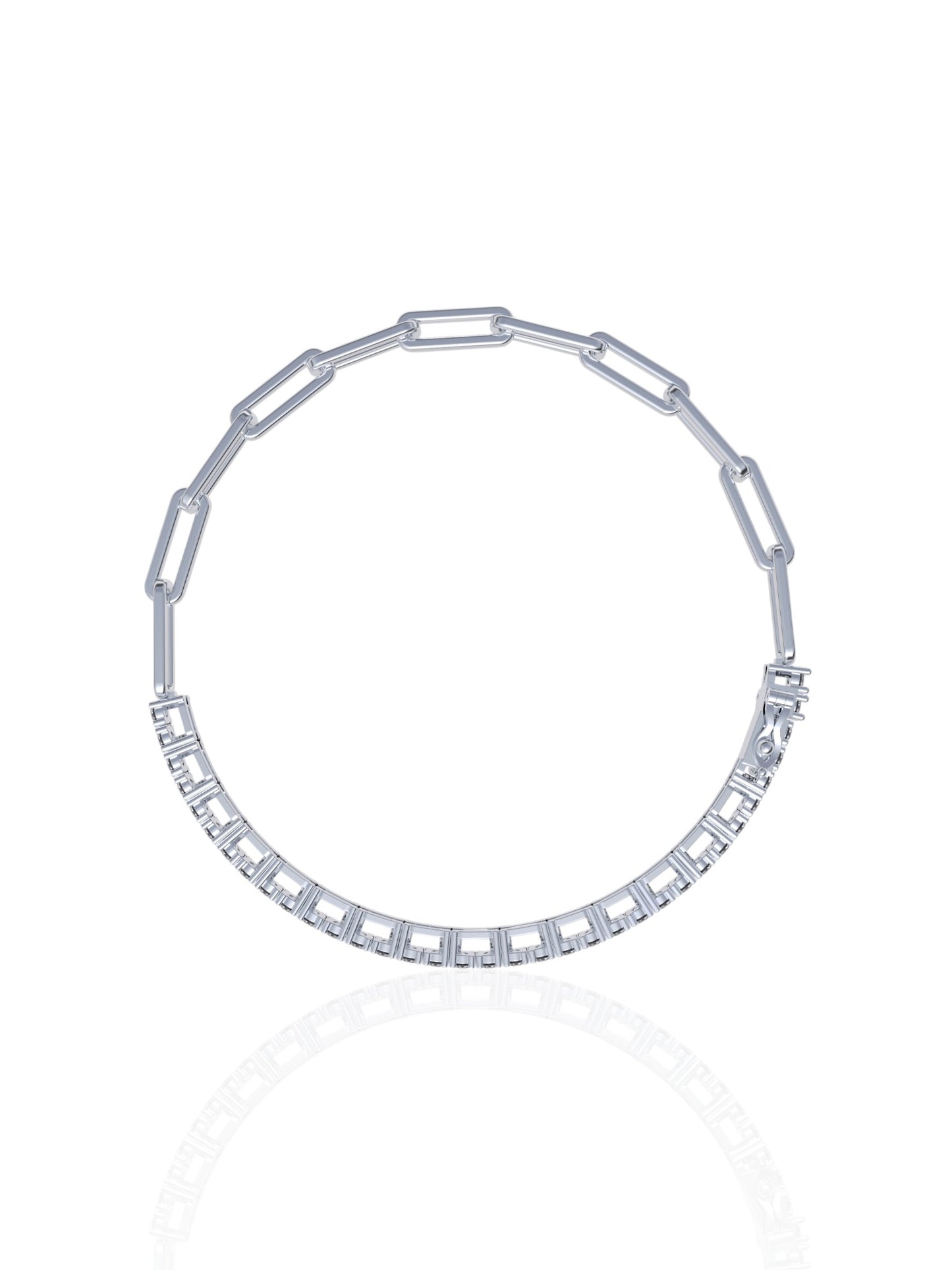 Milos Paperclip Tennis Bracelet