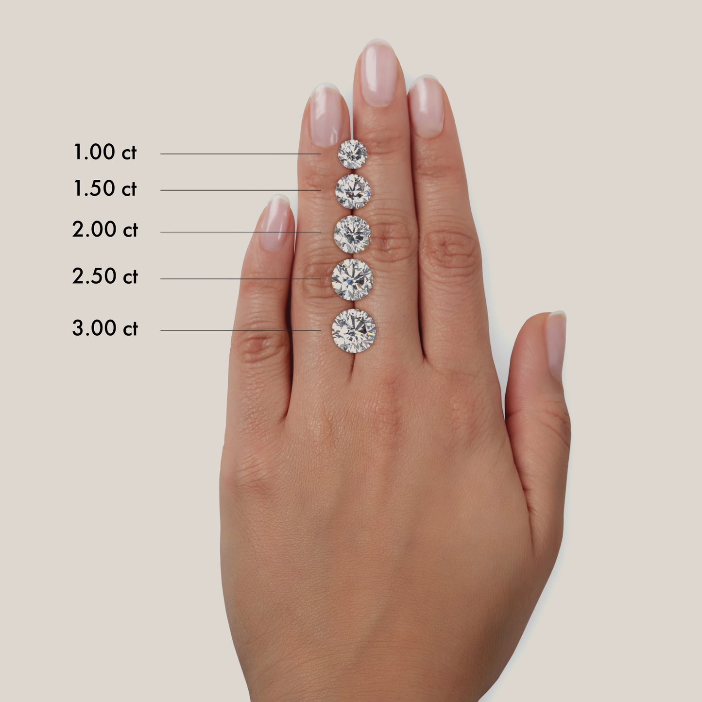Three Stone Brilliant Round Ring