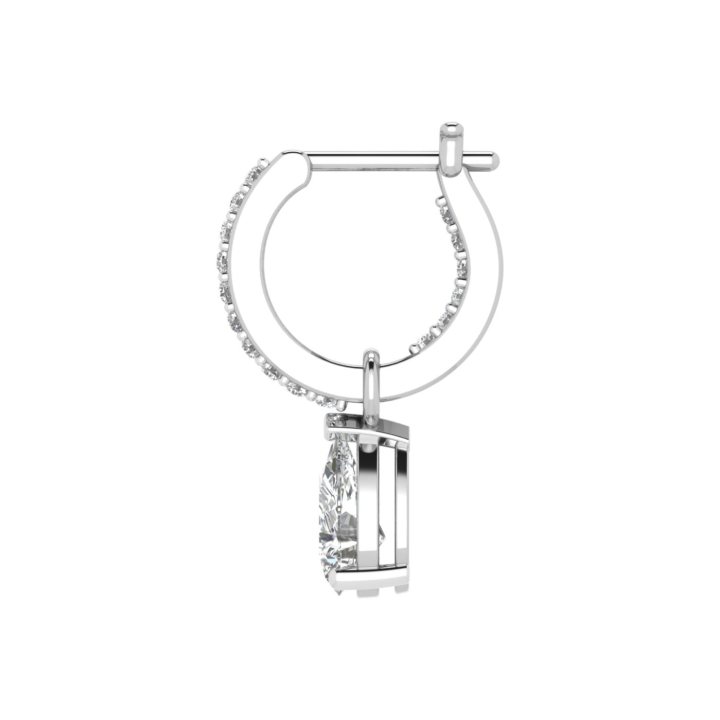 Tear Drop Pear Hoop Earrings (TCW: 2.5)