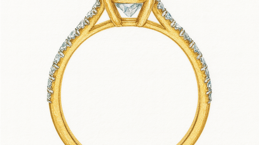 Cathedral Gold Diamond Ring