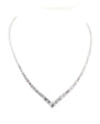 Diamond necklace on a white background