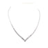 Diamond necklace on a white background