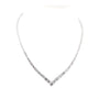 Diamond necklace on a white background