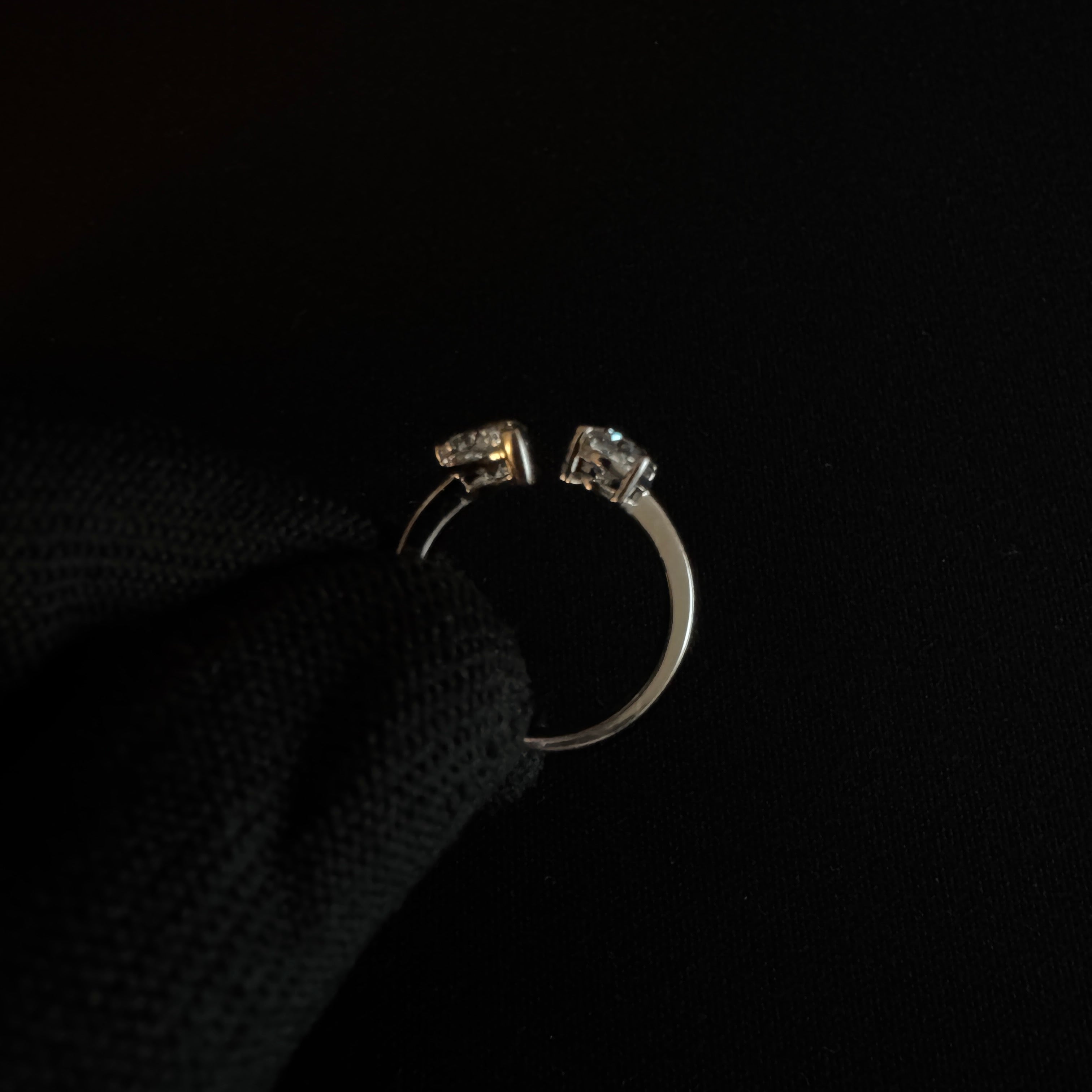 Double Stone Oval & Pear Ring (TCW: 2.12)