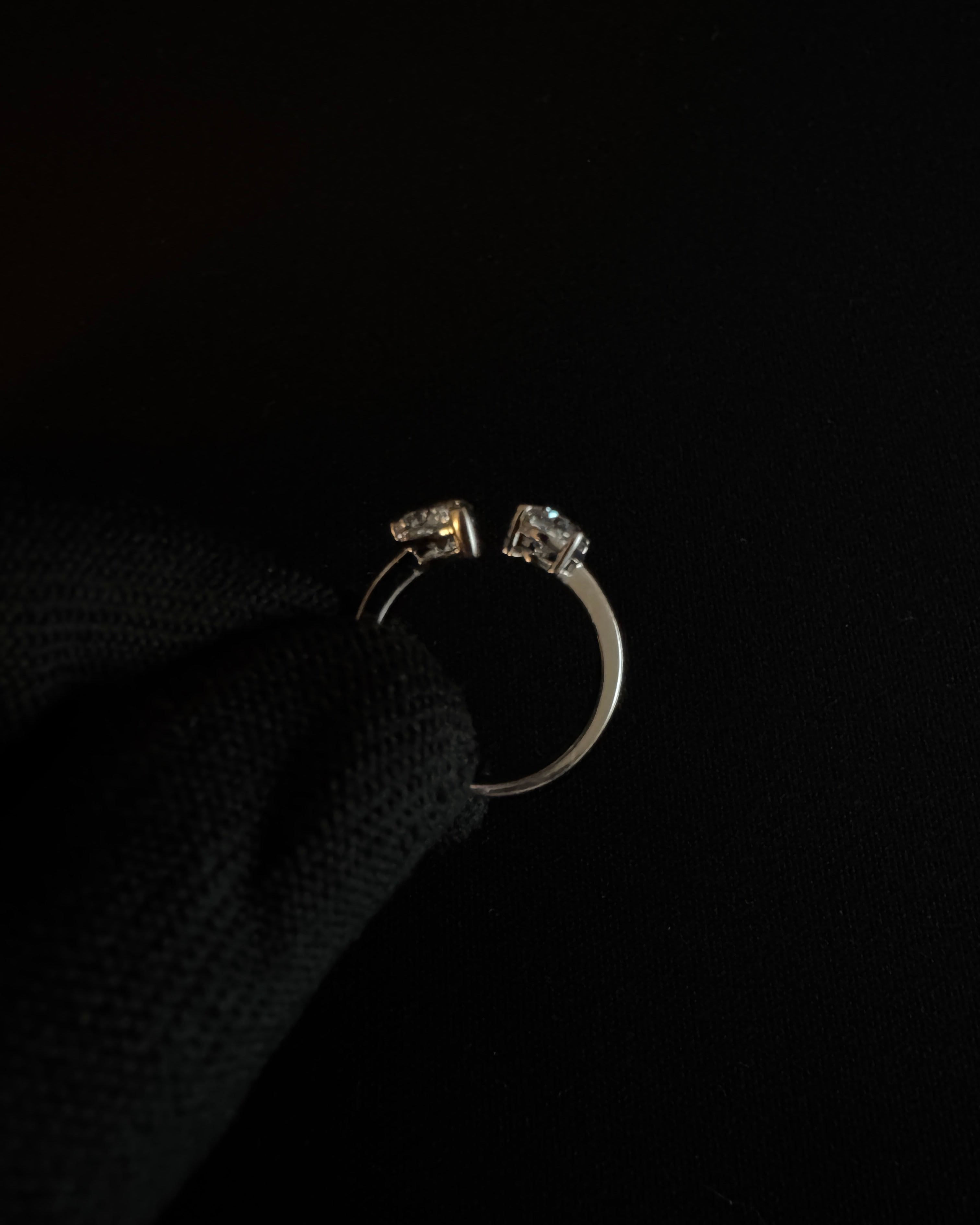 Double Stone Oval & Pear Ring (TCW: 2.12)