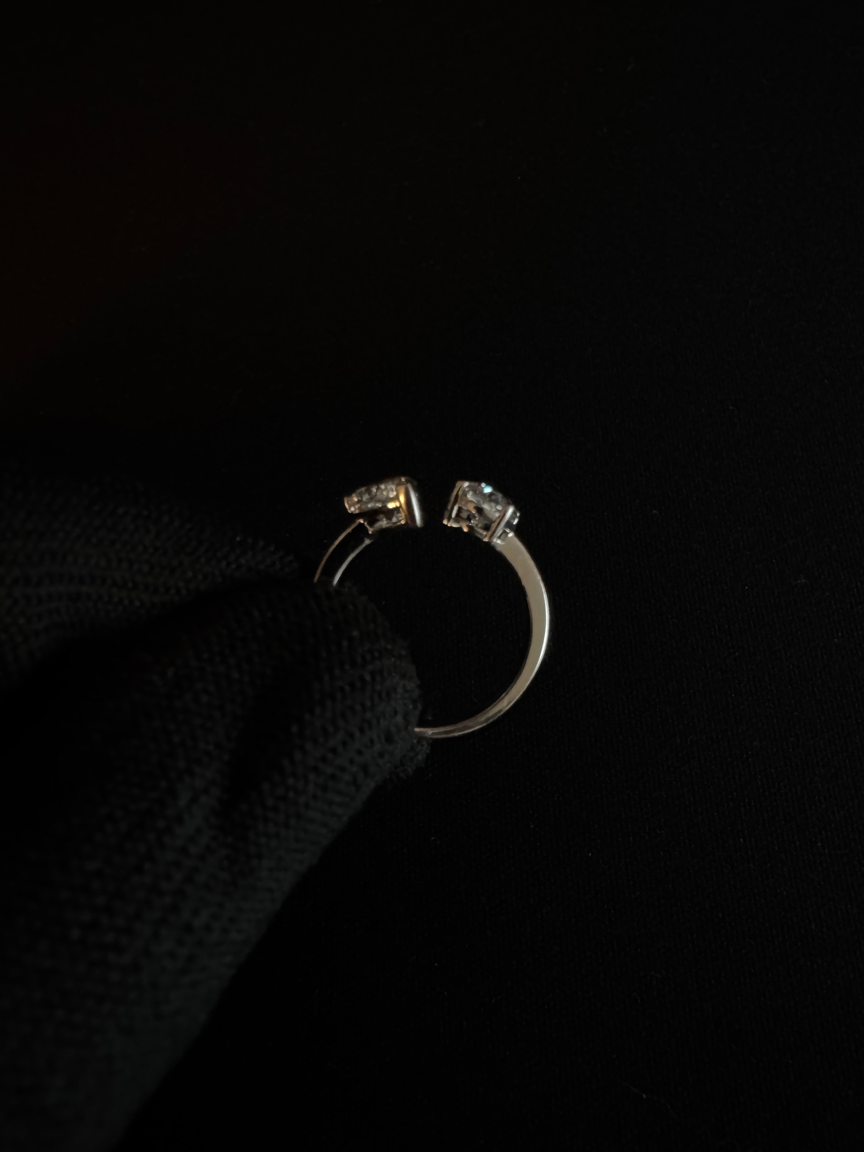 Double Stone Oval & Pear Ring (TCW: 2.12)