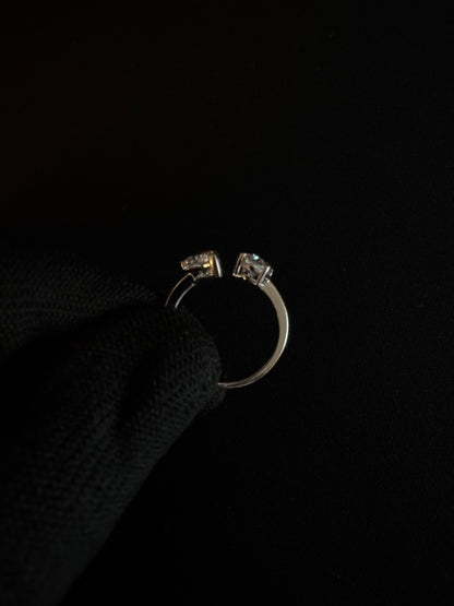 Double Stone Oval & Pear Ring (TCW: 2.12)