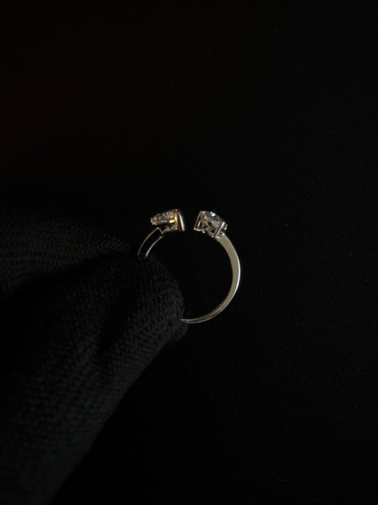 Double Stone Oval & Pear Ring (TCW: 2.12)