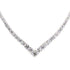 Diamond necklace on a white background