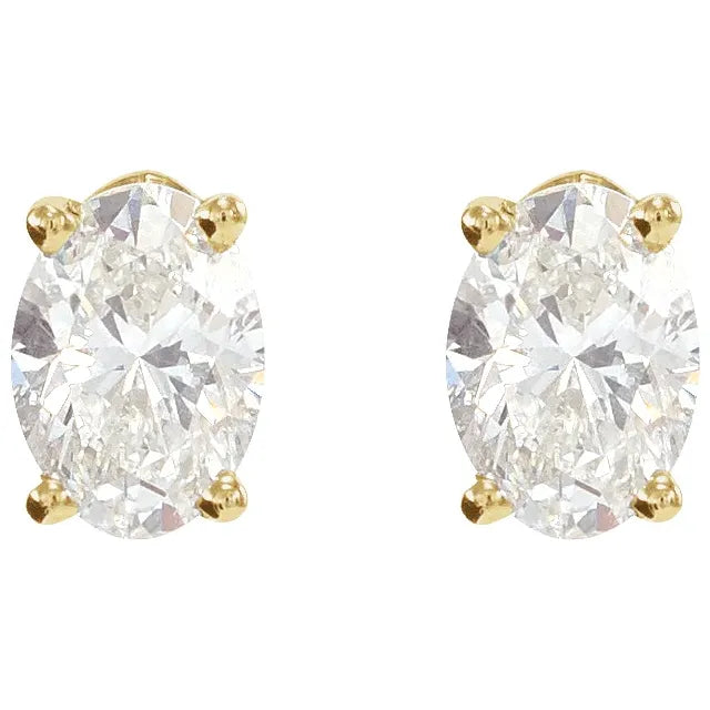 Oval Solitaire Studs