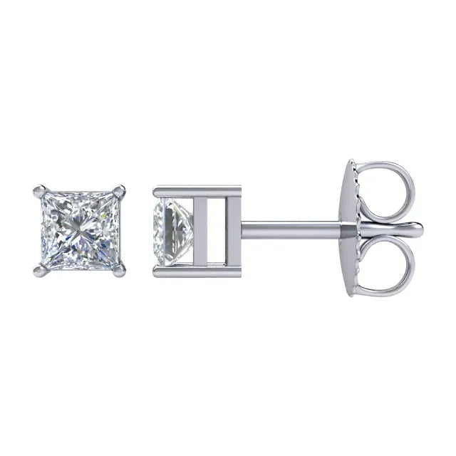 Princess Solitaire Studs