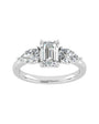 Three Stone Emerald & Pear Ring in 14k White Gold (TCW: 2.5)