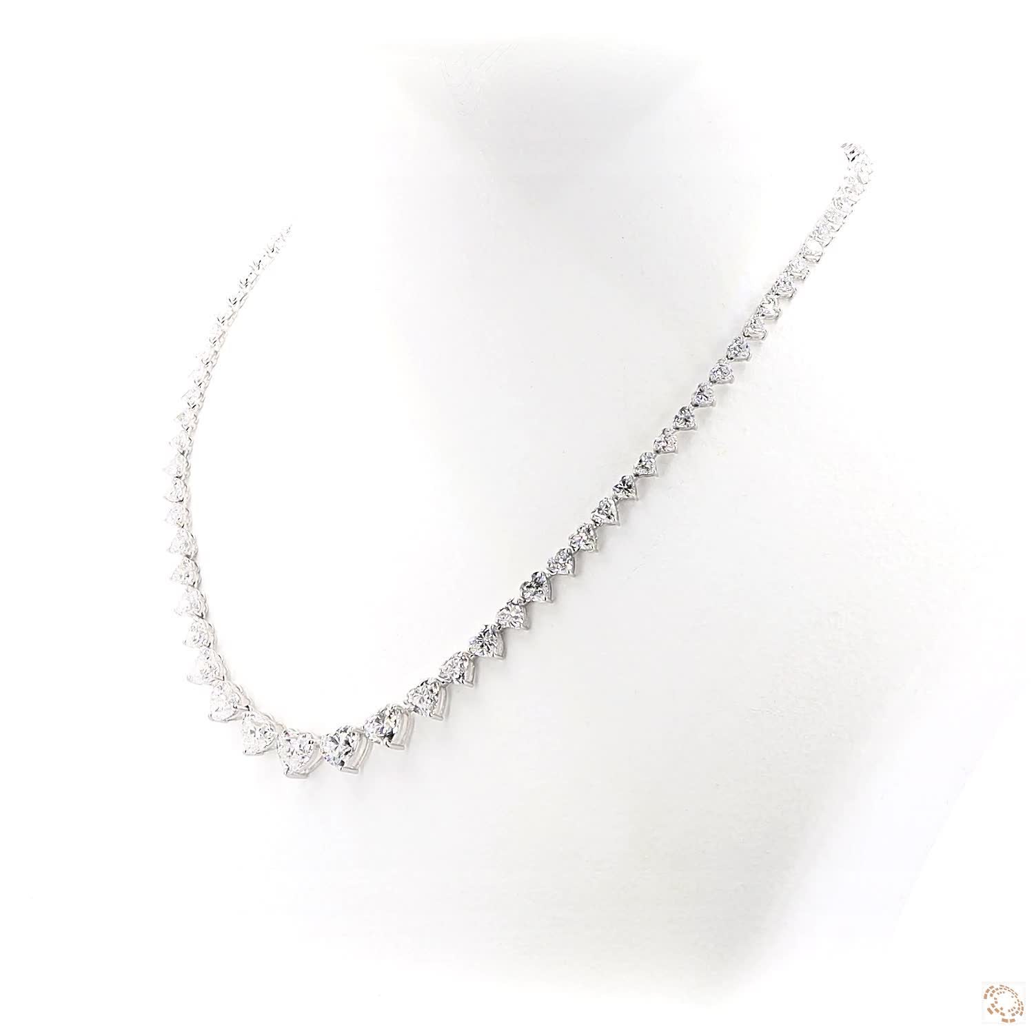 Vara Love Necklace- Heart Shaped Tennis Necklace