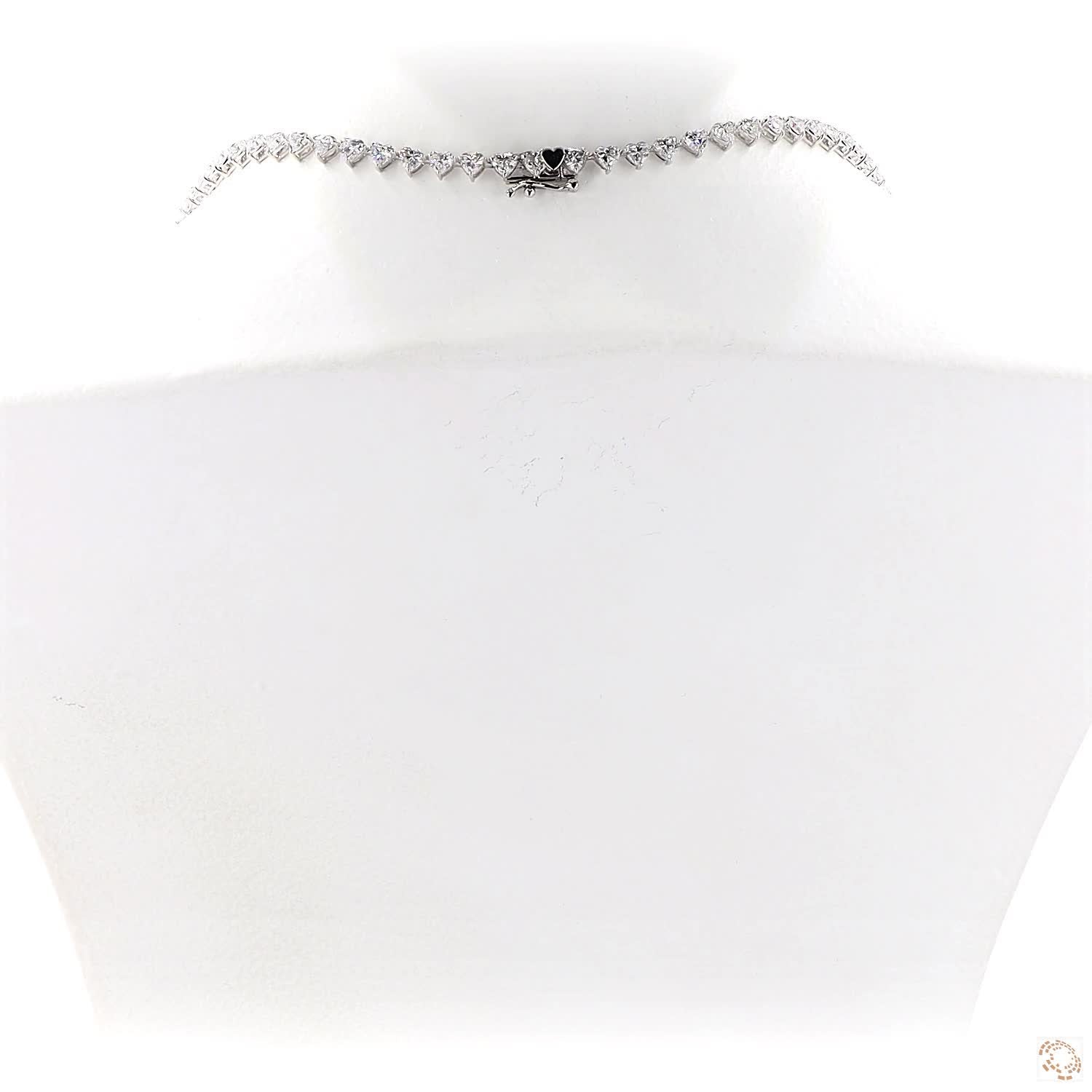 Vara Love Necklace- Heart Shaped Tennis Necklace