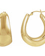 Dome Hoops - 14K Yellow Gold