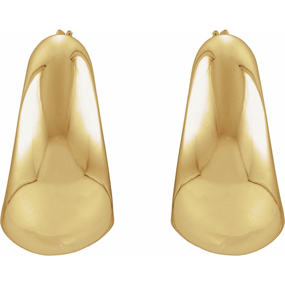 Dome Hoops - 14K Yellow Gold