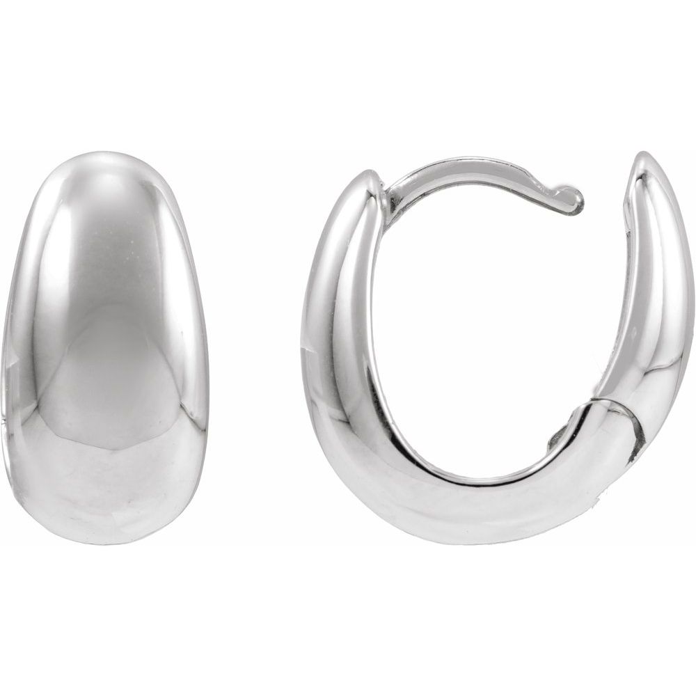 Rhea Hoops - 14K Gold & Platinum