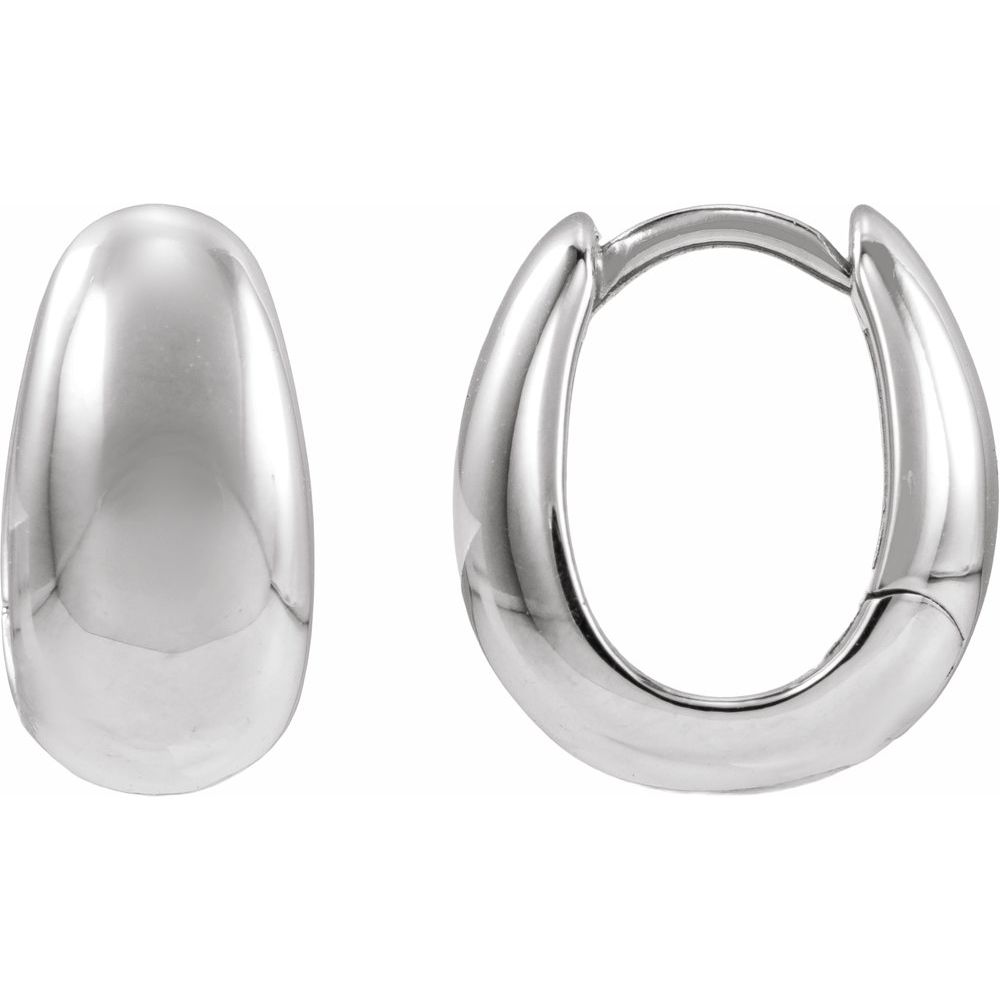 Rhea Hoops - 14K Gold & Platinum