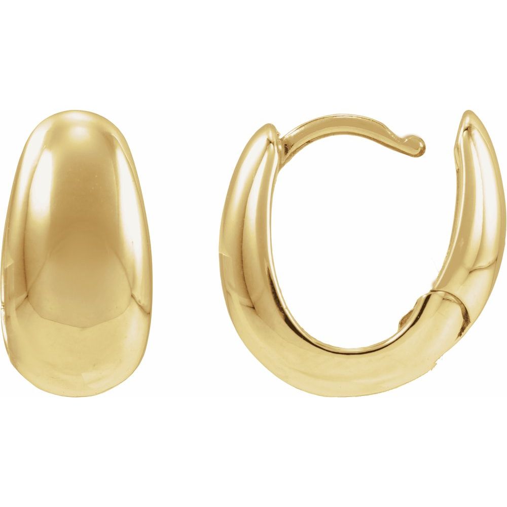 Rhea Hoops - 14K Gold & Platinum