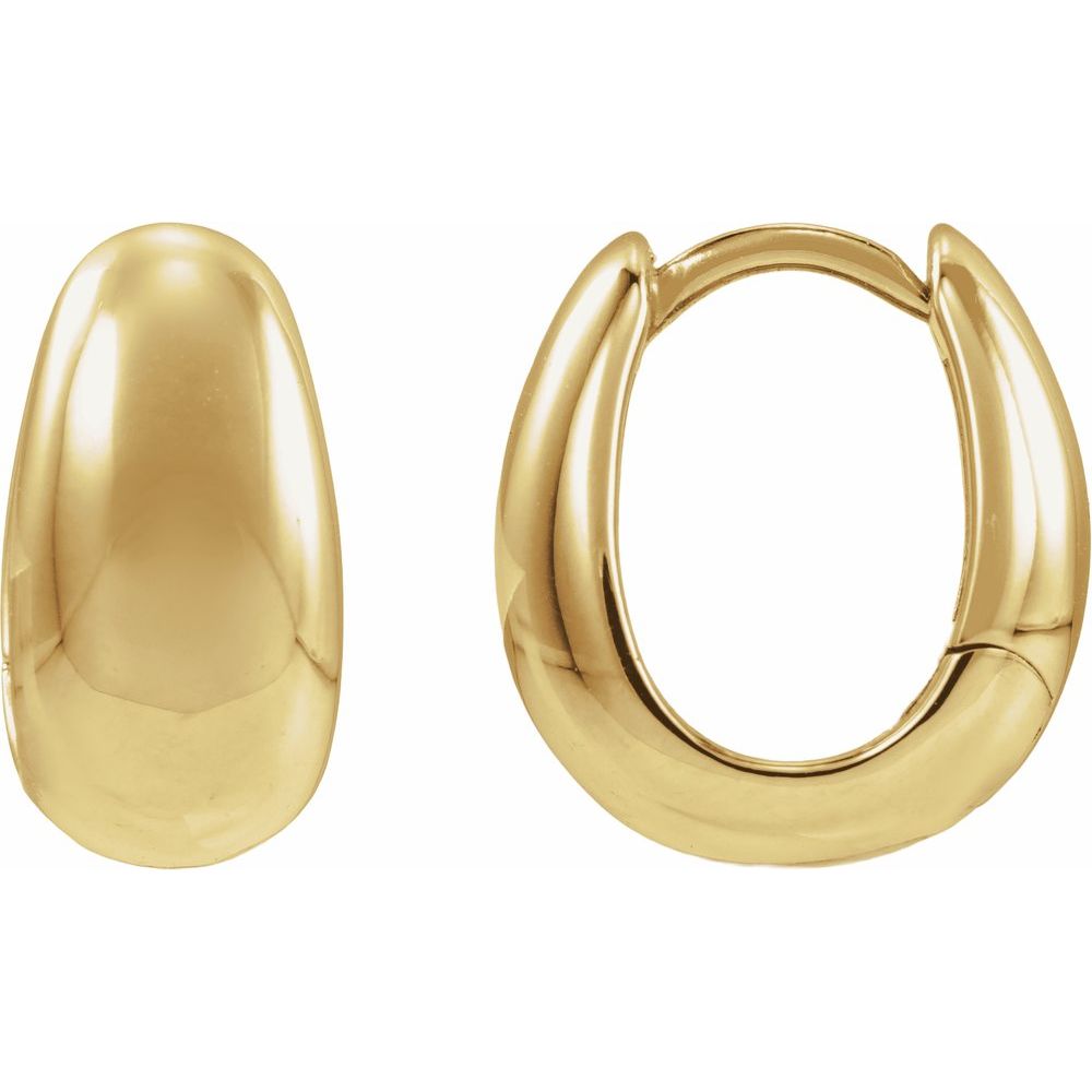 Rhea Hoops - 14K Gold & Platinum