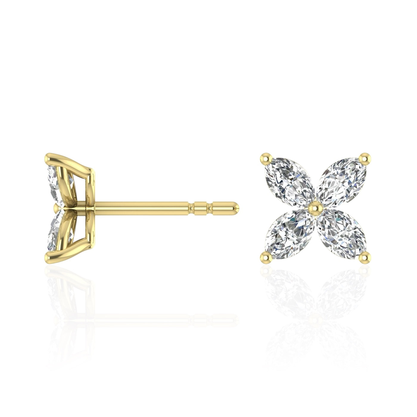 Fleur Marquise Diamond Earrings (TCW: 1.97)