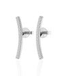 Arc Round Brilliant Diamond Earrings