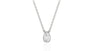 Pear Diamond Bezel Pendant Necklace