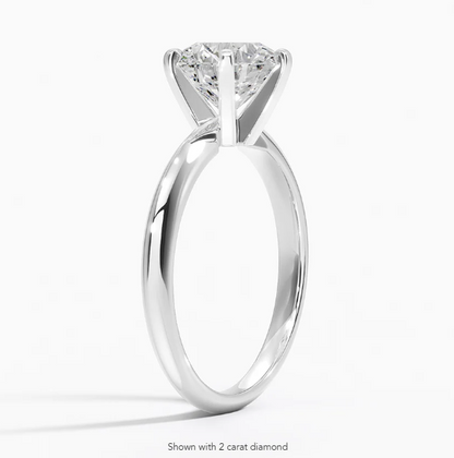 Six Prong Round Brilliant Diamond Engagement Ring