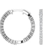 Chelsea Round Brilliant Diamond Hoop Earrings (TCW: 1)