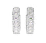 Emerald Bezel Hoops