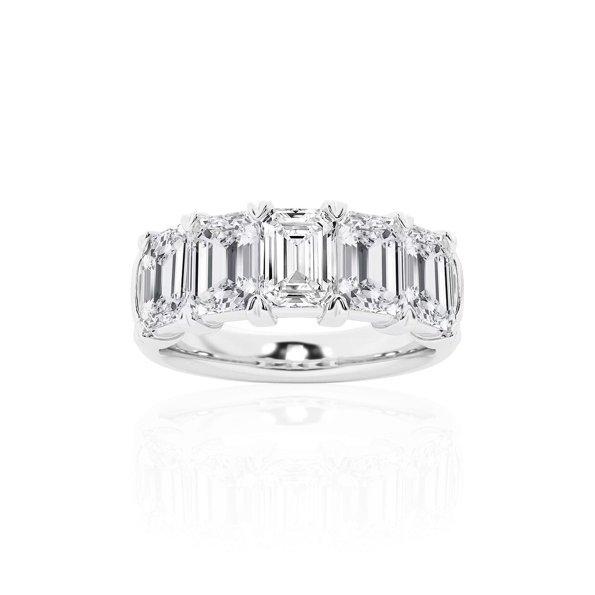 Five-Stone Emerald Half Eternity Band (TCW 5.67)