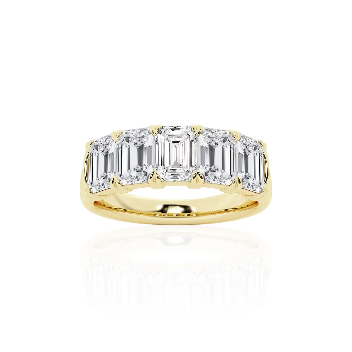 Five-Stone Emerald Half Eternity Band (TCW 5.67)