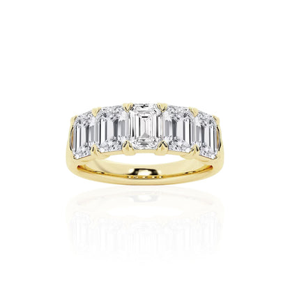 Five-Stone Emerald Half Eternity Band (TCW 5.67)