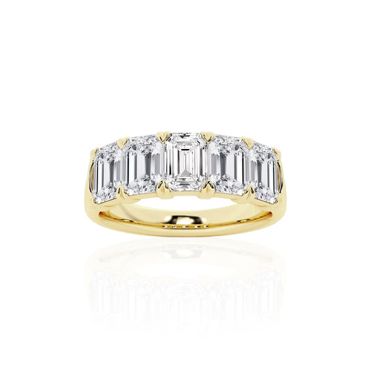Five-Stone Emerald Half Eternity Band (TCW 5.67)