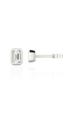 Emerald Bezel Stud Earrings (TCW: 1.10)