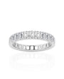 Emerald Eternity Band in 14k White Gold