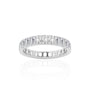 Emerald Eternity Band in 14k White Gold