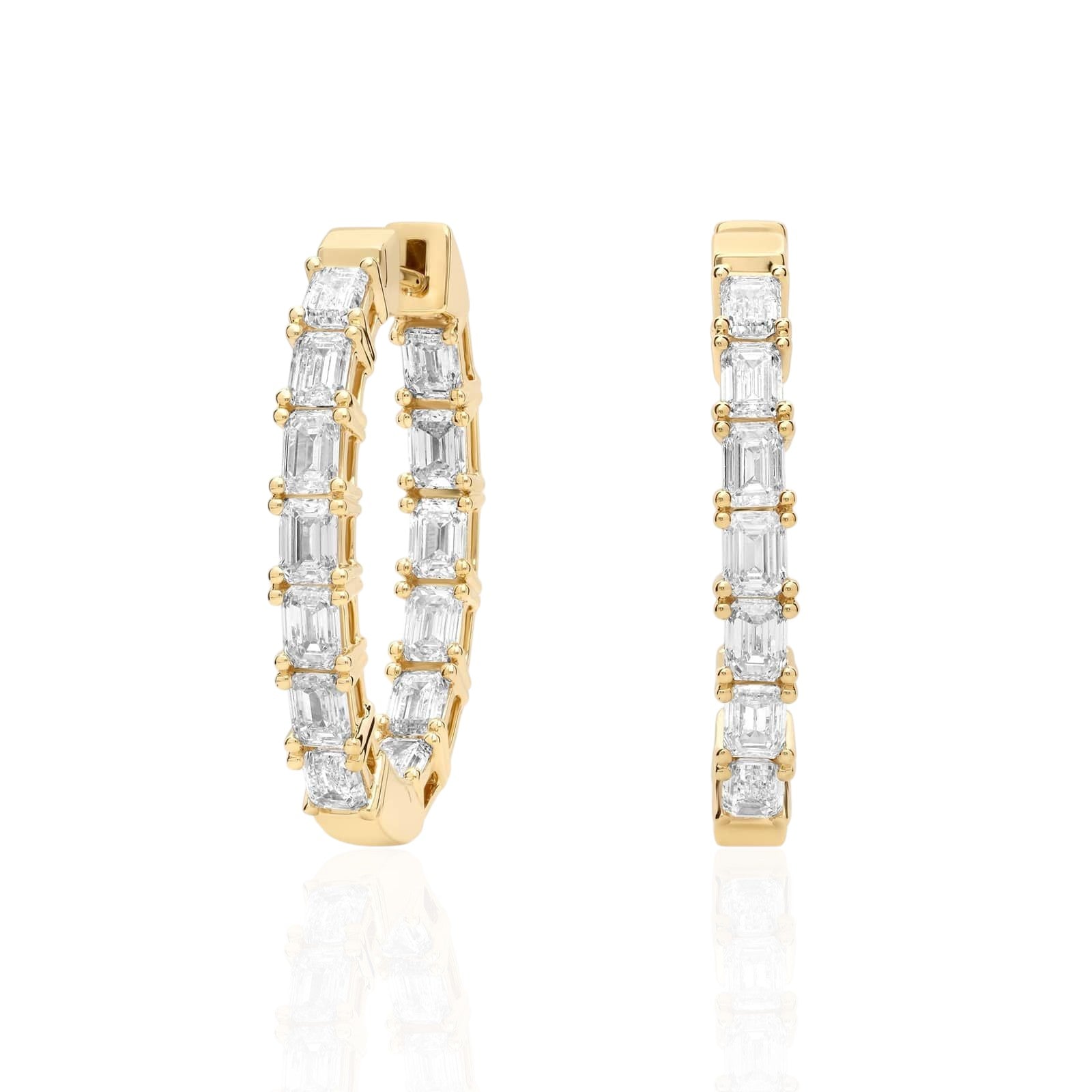 Astra North South Emerald Hoops