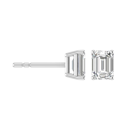 Emerald Solitaire Studs