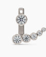 Emma Bezel Curve Round Brilliant Diamond Earrings