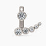 Emma Bezel Curve Round Brilliant Diamond Earrings
